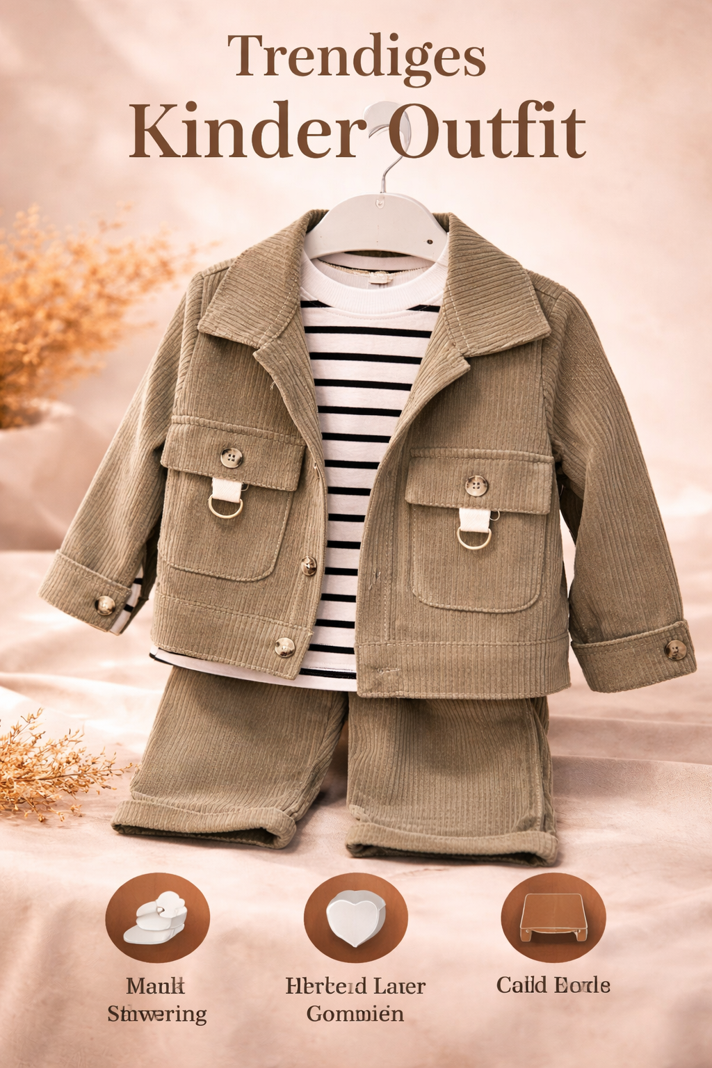 Stylisches Kinder -Outfit -3 teilig