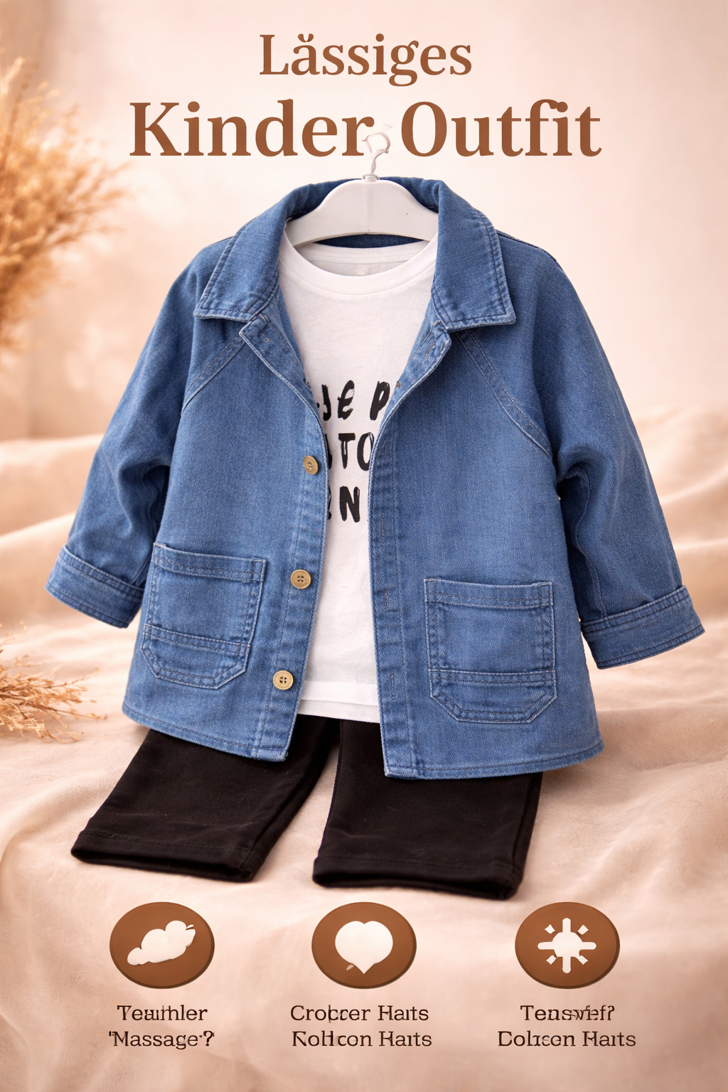 Stylisches Kinder -Outfit -3 teilig